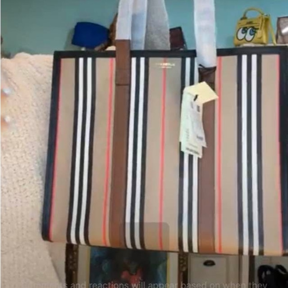 Burberry Black and Brown Tote Bag Classic Design